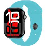 Bunnys Apple iPhone Xr Uyumlu Turkuaz Akıllı Saat WATCH10 2025 Hediyeli Amoled Ekran - 46 mm