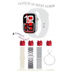Bunnys Black Shark Uyumlu Beyaz Akıllı Saat Watch 10 Mini Kordon Hediyeli Amoled Ekran 41Mm