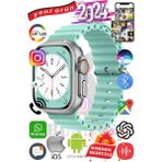 Bunnys Poco M4 Uyumlu Akıllı Saat Ultra Max 2024 Kordon Hediyeli Amoled Ekran - 49 mm - Turkuaz