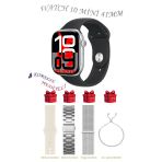 Bunnys Samsung Galaxy A30s Uyumlu Siyah Akıllı Saat Watch 10 Mini Kordon Hediyeli Amoled Ekran 41Mm