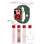 Bunnys Samsung Galaxy A70 Uyumlu Haki Akıllı Saat Watch 10 Mini Kordon Hediyeli Amoled Ekran 41Mm