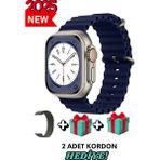 Bunnys Samsung Galaxy M53 Uyumlu Akıllı Saat Watch Ultra2 49MM Kordon Hediyeli - Son Versiyon - 49 mm - Lacivert