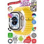 Bunnys Samsung Galaxy S9 Uyumlu Akıllı Saat Ultra Max 2024 Kordon Hediyeli Amoled Ekran - 49 mm - Sarı