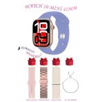 Bunnys Samsung Galaxy Z Fold3 Uyumlu Lila Akıllı Saat Watch 10 Mini Kordon Hediyeli Amoled Ekran 41Mm