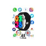 Bunnys Tecno Camon Uyumlu Akıllı Saat Konuşma Özellikli Watch 9 Pro 45MM Amoled Ekran - Siyah
