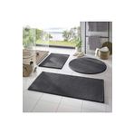 Bünyan Halı Banyo Halısı Peluş Post Halı Klozet Takımı Antrasit 60x100/60x60/40x60 Büyük Antrasit 3 LÜ SET