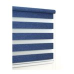 Buperde Lacivert Bambu Zebra Stor Perde
