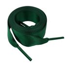BupiMufi İpek bağcık, saten bağcık, düz bağcık, saten bant, spor ayakkabıları, spor ayakkabıları için, 80 – 140 cm, Koyu yeşil., 80