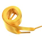 BupiMufi İpek bağcık, saten bağcık, düz bağcık, saten bant, spor ayakkabıları, spor ayakkabıları için, 80 – 140 cm, Mango, 140