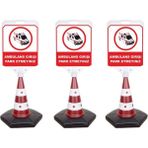 Burada Reklam ve Medikal Ambulans Girişi Park Etmeyiniz Reklam Uyarı Yönlendirme Dubası 3 Adet A+ Plastik
