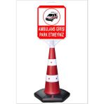 Burada Reklam ve Medikal Ambulans Girişi Park Etmeyiniz Uzun Büyük Duba Reklam Park Kaldırım Dubası 140 cm cm A+Plus Plastik - 1 Adet - 42 x 48 cm