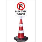 Burada Reklam ve Medikal Park Etmek Yasaktır Uzun Büyük Duba Reklam Park Kaldırım Dubası 140 cm cm A+Plus Plastik (42X48) - 1 Adet - 42 x 48 cm