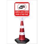 Burada Reklam ve Medikal Reklam Park Dubası Uzun Jumbo 55X50 Ambulans Park Alanıdır Kaldırım Yönlendirme A+ Plastik 146 cm