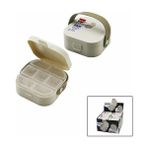 BURADABULDUN Hap Saklama Kutusu (7 Günlük= 2+2+3 Şeffaf Plastik ) (Taşıma Kulplu Pls.kutu ÇANTALI=9X9CM & Y:3.7cm )