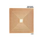 Buradadavar Hobi Ahşap 12'li Kare Ham Mdf, 8mm Kalınlık, 30 Cm Kasnak, Boyanabilir Vidasız Kasnak, Makrome Halkası