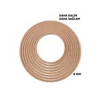 Buradadavar Hobi Ahşap 8'li Ham Mdf, 8mm Kalınlık, 30 cm Kasnak, Boyanabilir Vidasız Kasnak, Makrome Halkası, Düş Kapanı