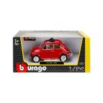 Burago Koleksiyon 1 / 24 Ölçek 1968 Fiat 500L Kırmızı Model Metal Araba