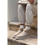 BURAK ALDAY SHOES Mini Süet Içi Kürklü Kalın Taban Kadın Bot