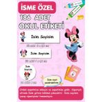 Burak Baskı Tasarım Minnie Mouse Okul Etiketi- Kalem Defter Kitap Etiketi / Isme Özel Etiket - 186 Adet- E006