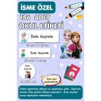 Burak Baskı Tasarım Okul Etiketi, Kalem Defter Kitap Etiketi ,isme Özel Yazılabilen Set - 186 Adet - Elsa / E008