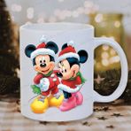 Burak Baskı Tasarım Yılbaşı Noel Temalı Mickey ve Minnie Mouse Baskılı Kupa Bardak