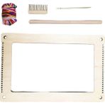 Burake Ahşap Dokuma Tezgahı Crafting Mini Tezgah El Yapımı Dokuma Makinesi Dıy Dikdörtgen L (Yurt Dışından)