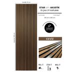 BURAMODA Star Slim Flex Akustik Duvar Paneli Ff Kaplama Ceviz 60x250 Cm - Ses Ve Isı Yalıtımı