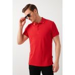 Buratti % 100 Pamuk Düğmeli Polo T Shirt Erkek POLO 5902127 - Kırmızı