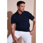 Buratti % 100 Pamuk Düğmeli Regular Fit Polo Yaka T Shirt Erkek POLO YAKA T SHİRT 5902118 - Lacivert - Bordo