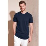 Buratti % 100 Pamuk Regular Fit Bisiklet Yaka T shirt Erkek T Shirt 5902511 İNDİGO