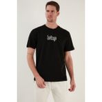 Buratti % 100 Pamuk Relaxed Fit Bisiklet Yaka T Shirt Erkek T Shirt 5902637 - Siyah