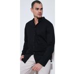 Buratti % 100 Pamuk Slim Fit Hakim Yaka Erkek Gömlek 5902800 SİYAH