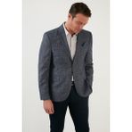 Buratti 216TAZİRO Koyu Lacivert Regular Fit 6 Drop Tek Yırtmaçlı Blazer Erkek Ceket