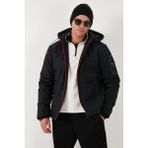 Buratti 497ALBERT - Siyah Regular Fit Çıkarılabilir Kapüşonlu Erkek Mont