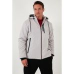 Buratti 497ALBERT - Taş Regular Fit Çıkarılabilir Kapüşonlu Erkek Mont