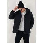 Buratti 497HECTOR - Lacivert Regular Fit Çıkarılabilir Kapüşonlu Astarlı Erkek Mont