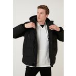 Buratti 5711050 Fermuarlı Cepli Slim Fit Kapüşonlu Şişme Erkek Mont