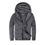 Buratti 575708 Antrasit İçi Kürklü Kapüşonlu Sweatshirt Erkek Mont