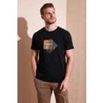 Buratti 646R3940 Siyah Baskılı Slim Fit Erkek T-shirt