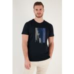Buratti Baskılı % 100 Pamuk Slim Fit Bisiklet Yaka T Shirt Erkek T Shirt 646b3780