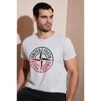Buratti Baskılı Bisiklet Yaka Pamuklu Slim Fit T Shirt Erkek T SHİRT 541PUSULA