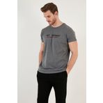 Buratti Basklı Bisiklet Yaka % 100 Pamuklu Slim Fit T Shirt Erkek T SHİRT Babalar Günü Özel 541GET