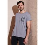 Buratti Bisiklet Yaka % 100 Pamuk Slim Fit T Shirt Erkek T SHİRT 541QUINT - Açık Gri