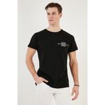 Buratti Bisiklet Yaka % 100 Pamuk Slim Fit T Shirt Erkek T SHİRT Babalar Günü Özel 541THERE