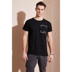 Buratti Bisiklet Yaka % 100 Pamuklu Slim Fit T Shirt Erkek T Shirt 541REWORK - Siyah