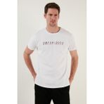 Buratti Bisiklet Yaka % 100 Pamuklu Slim Fit T Shirt Erkek T Shirt 541UNEXPLORED24 - XL - Beyaz