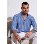 Buratti CF21S112480 Saks Beyaz Erkek Gömlek