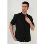 Buratti CF21S113899 Hakim Yaka Kısa Kol Pamuk Gömlek Erkek
