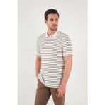 Buratti Çizgili Kısa Kollu Düğmeli Erkek Polo T Shirt 5904026 KAHVE
