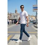 Buratti Dar Kalıp Düşük Bel Dar Paça Jeans Erkek Kot Pantolon 1115C55NAPOLI YEŞİL-MAVİ